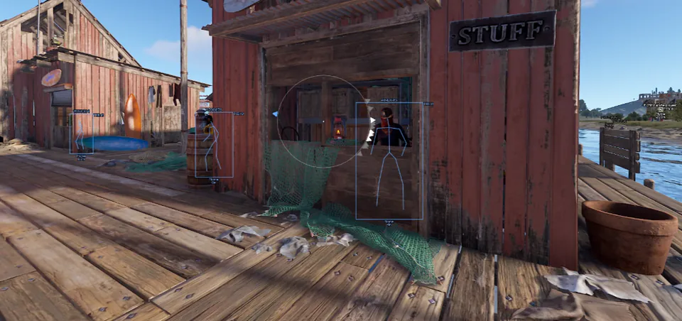 Rust wallhack ESP highlighting enemies through walls